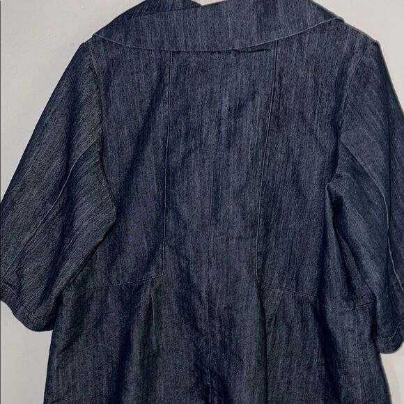 Denim Jean Jacket with Three-Quarter Sleeves - Picture 13 of 14